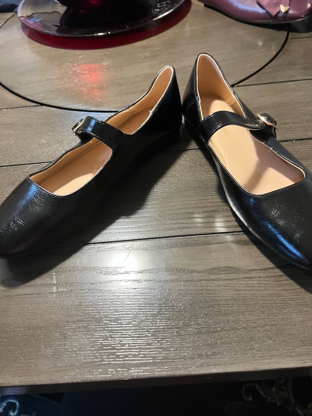 Dream Pairs Black Patent Mary Jane Flats with Buckle